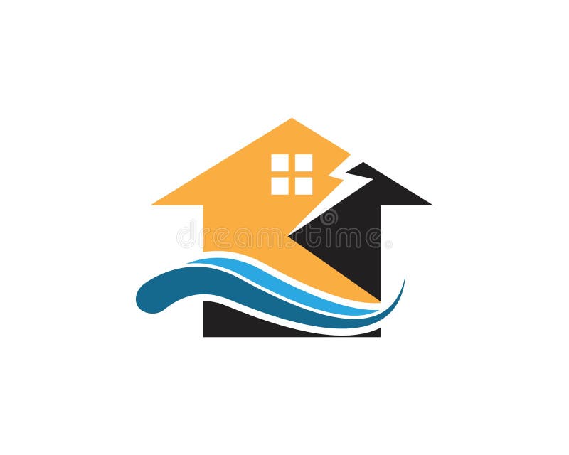 Vectorillustratie van het logo voor disaster recovery stock illustratie