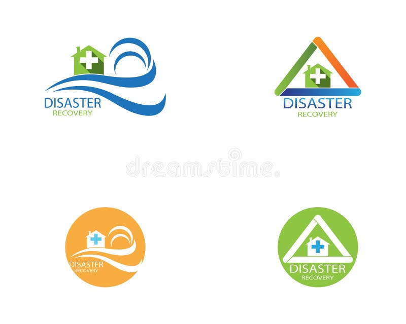 Vectorillustratie van het noodherstellogo vector illustratie