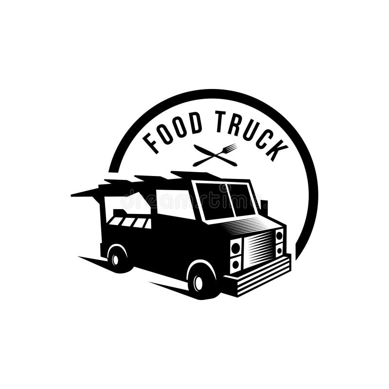 Vectorillustratie van reeks van het de vrachtwagen de grafische kenteken van het straatvoedsel Ontwerp van het voedsel het oude e stock illustratie Vectorillustratie van reeks van het de vrachtwagen de grafische kenteken van het straatvoedsel Ontwerp van het voedsel het oude e stock illustratie