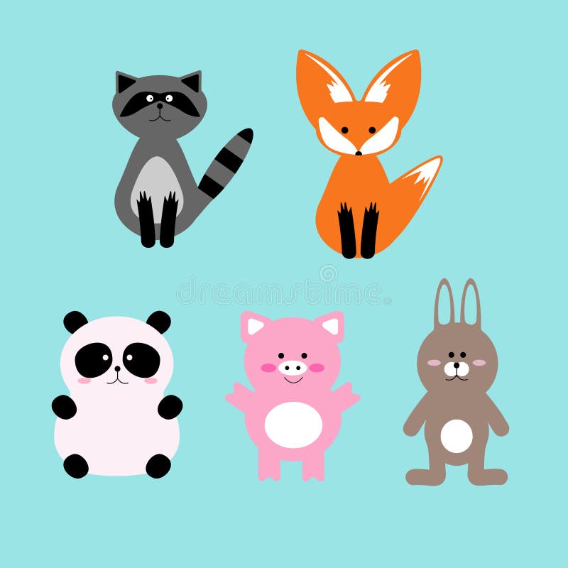 Vectorillustratiereeks leuke en grappige karakters van het beeldverhaalhuisdier vector illustratie Vectorillustratiereeks leuke en grappige karakters van het beeldverhaalhuisdier vector illustratie