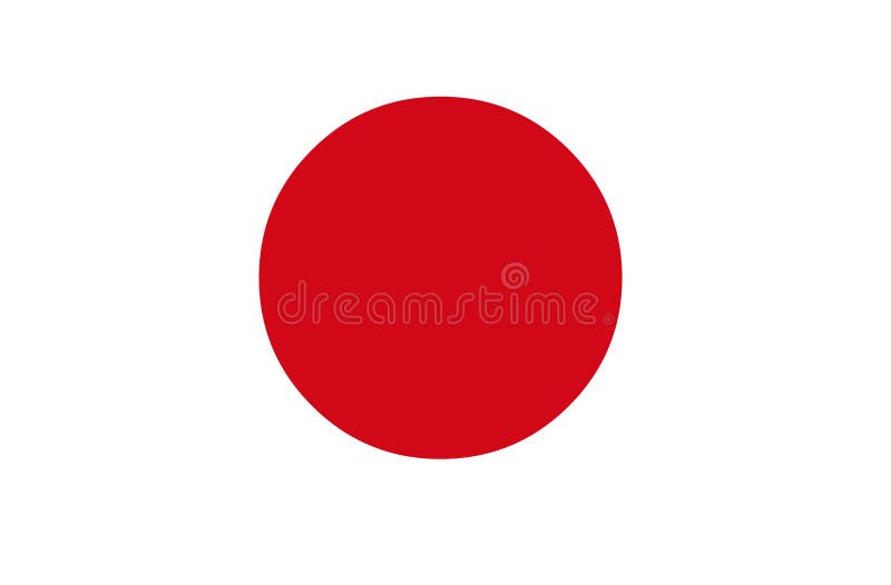 Vectorizarea steagului japonez stock illustration