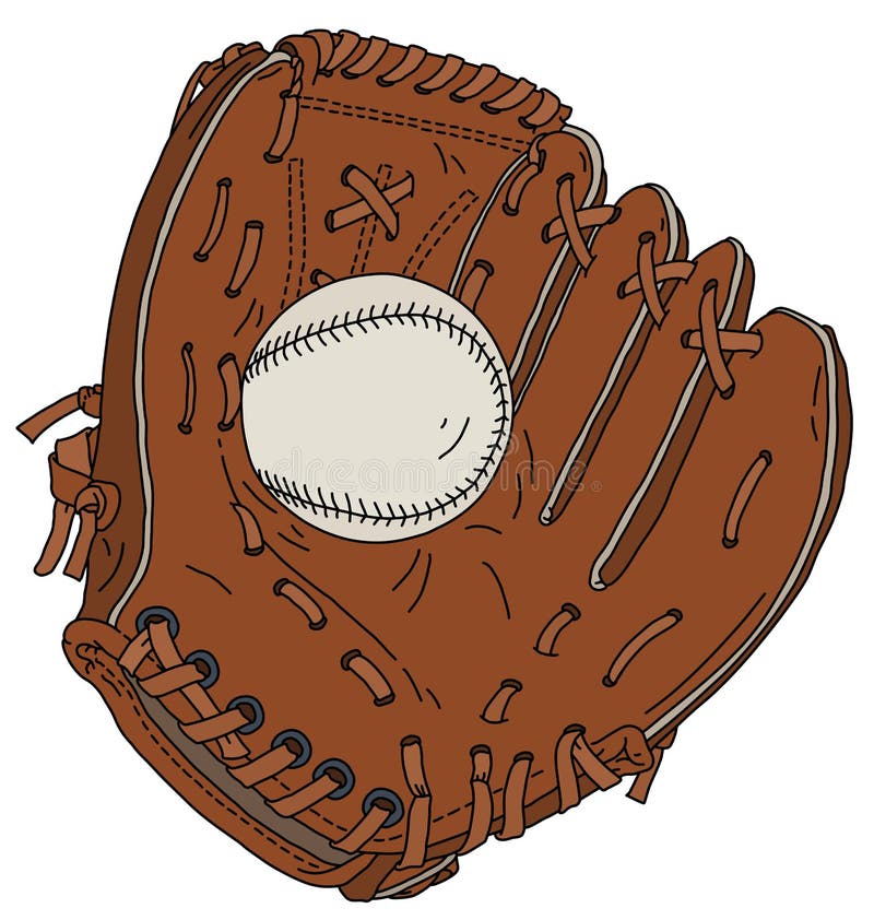 Baseball Glove Drawing Stock Illustrations – 707 Baseball Glove Drawing ...