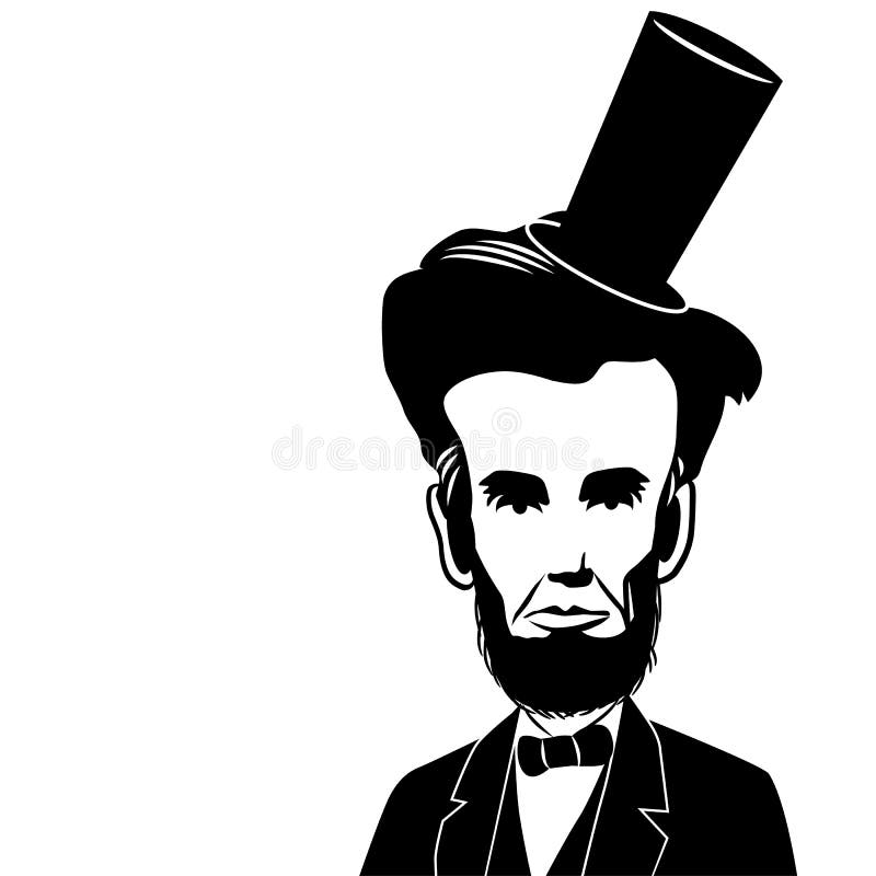 DECEMBER 28, 2014: Vector caricature illustration of U.S. President Abraham Lincoln wearing a top hat. stock illustration. DECEMBER 28, 2014: Vector caricature illustration of U.S. President Abraham Lincoln wearing a top hat. stock illustration.