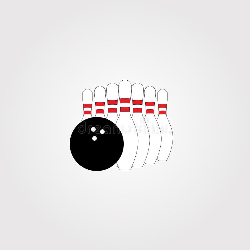 Vectorkegelenspelden en de Reeks van de Kegelenbal royalty-vrije illustratie Vectorkegelenspelden en de Reeks van de Kegelenbal royalty-vrije illustratie