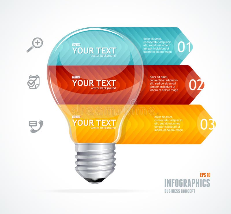 Vectorlamp De moderne banner van infographicsopties stock illustratie Vectorlamp De moderne banner van infographicsopties stock illustratie