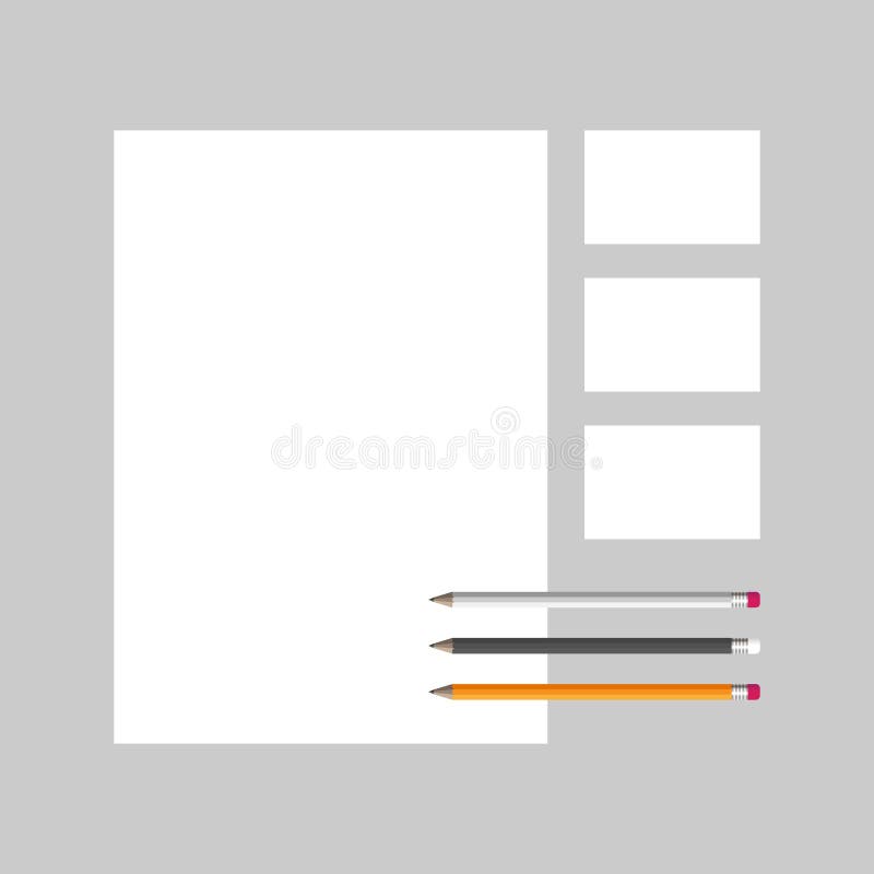 Vectormalplaatje voor het brandmerken van identiteit kantoorbehoeftenspot omhoog royalty-vrije illustratie Vectormalplaatje voor het brandmerken van identiteit kantoorbehoeftenspot omhoog royalty-vrije illustratie