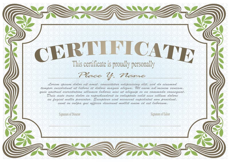 Vectormalplaatje voor het ontwerp van certificaat, reclame, I royalty-vrije illustratie Vectormalplaatje voor het ontwerp van certificaat, reclame, I royalty-vrije illustratie