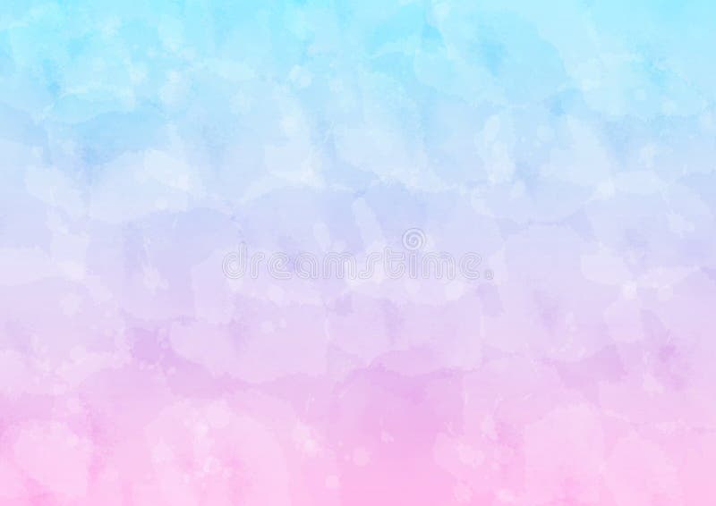 Vectorpastelblauw en roze abstracte achtergrond met waterkleurpatroon