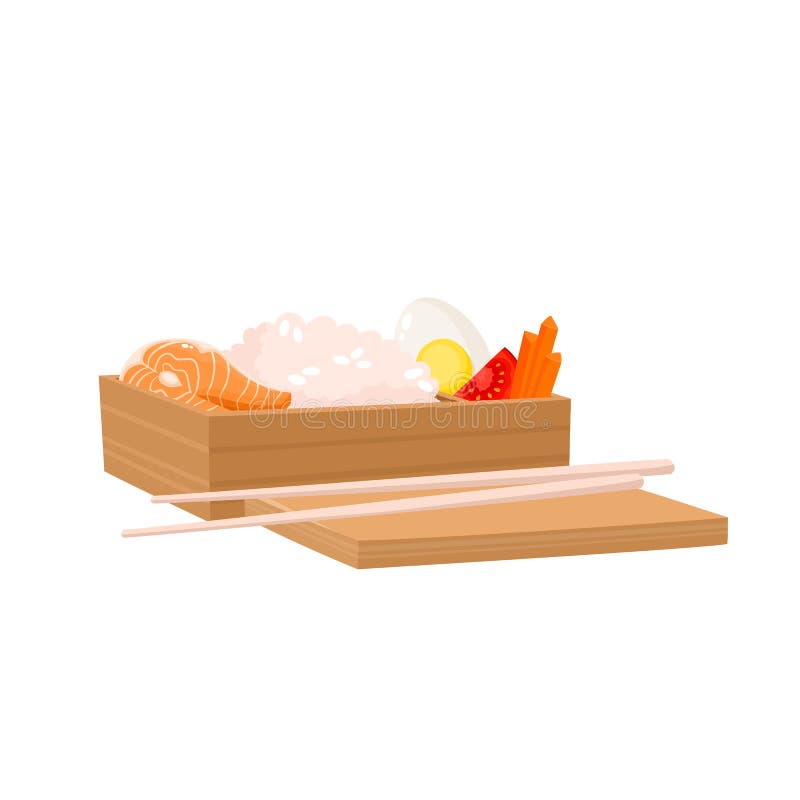 Vectorreeks van Japanse die bentodoos op wit wordt geïsoleerd Traditioneel Aziatisch voedsel royalty-vrije illustratie Vectorreeks van Japanse die bentodoos op wit wordt geïsoleerd Traditioneel Aziatisch voedsel royalty-vrije illustratie