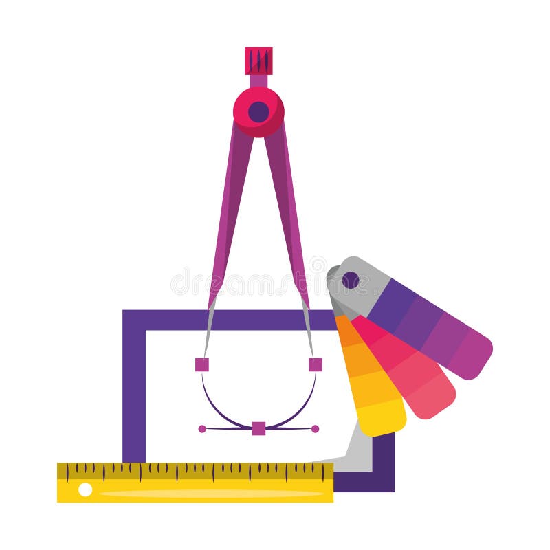 Vectors and Graphic Design Digital Tools Stock Vector Illustration of