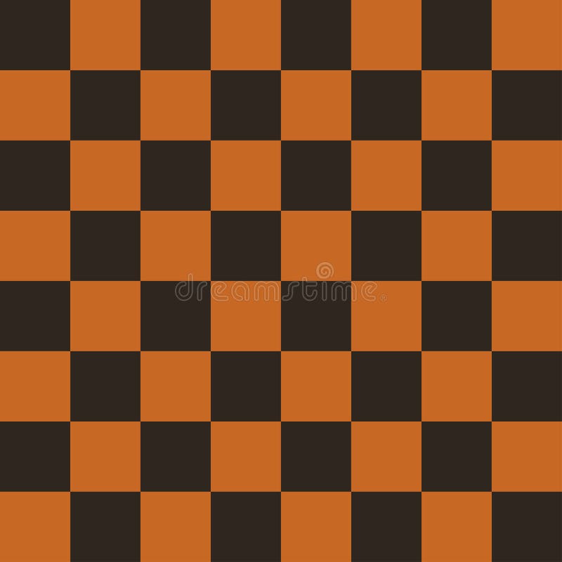 Vectorschaakgebied in zwarte en oranje kleuren Naadloos patroon vector illustratie Vectorschaakgebied in zwarte en oranje kleuren Naadloos patroon vector illustratie