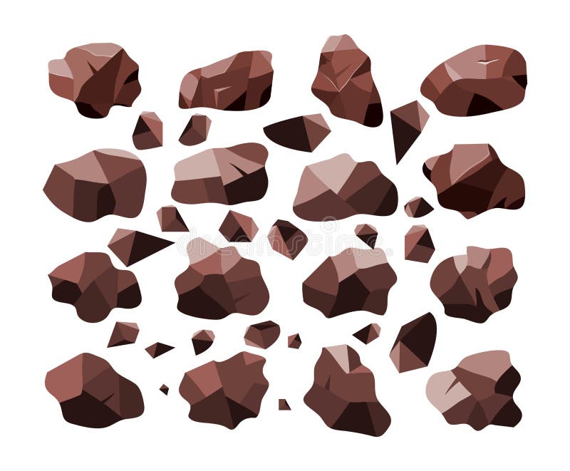 Vectorset van zoete, donkere chocoladestaafkruimels vector illustratie Vectorset van zoete, donkere chocoladestaafkruimels vector illustratie