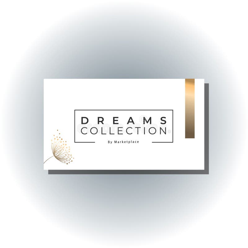 Vector template voor mode visitekaartjes. Vector. Paardenbloem vector logo royalty-vrije illustratie