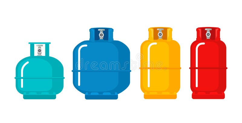 Gas cylinder vector tank. Lpg propane bottle icon container. Oxygen gas cylinder canister fuel storage. Gas cylinder vector tank. Lpg propane bottle icon container. Oxygen gas cylinder canister fuel storage.