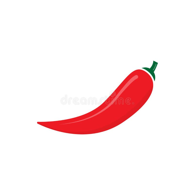 Vectorul peper-ului pentru radiațiile calde roșii pe fundal alb pentru aplicația web site web web web site Web Media Mobile ui vector illustration