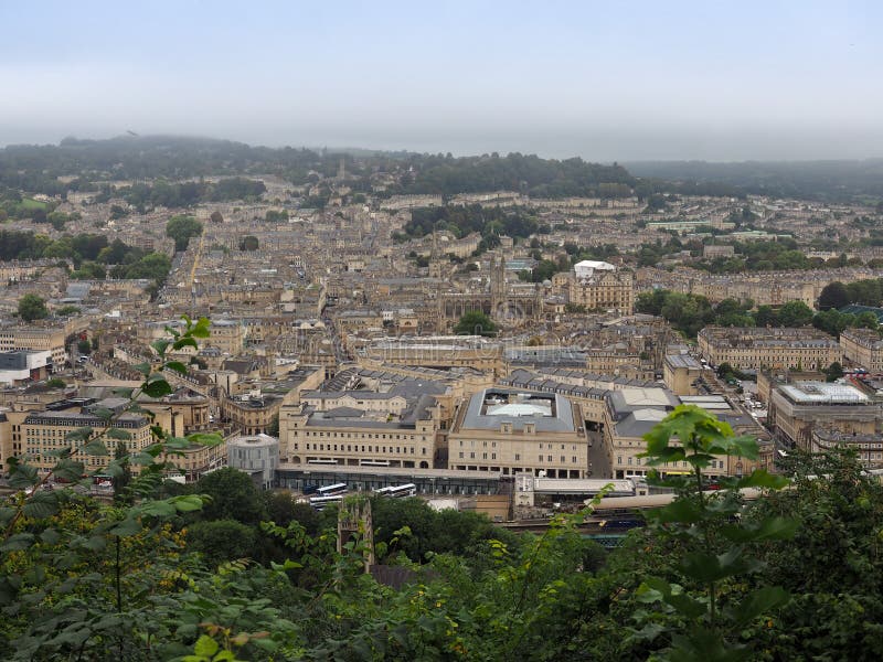 Vedere aeriană a orașului Bath royalty free stock images