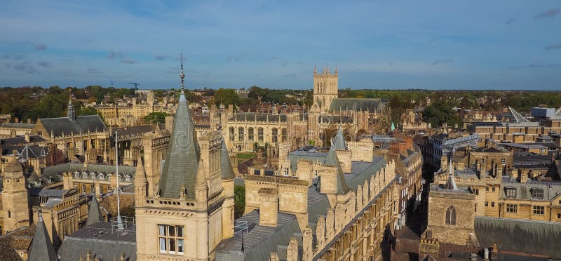 Vedere aeriană a orașului Cambridge stock photos