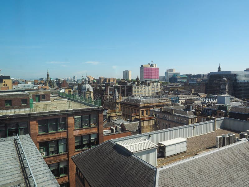 Vedere aeriană a Glasgow stock photo
