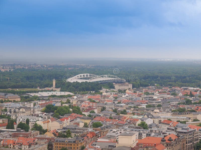 Vedere aeriană a orașului Leipzig stock image