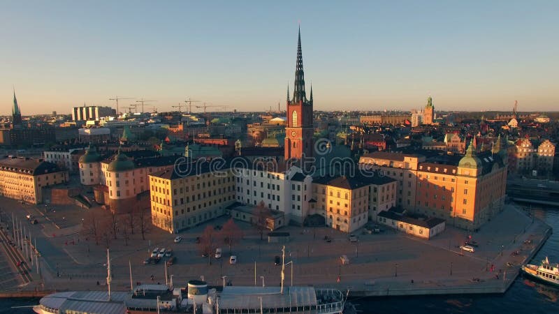 Vedere aeriană a orașului Stockholm stock video