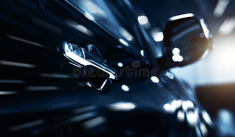 Vedere detaliată a mașinii de lux stock image