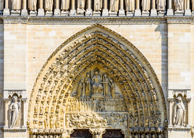 Vedere detaliată notre dame de paris stock photography