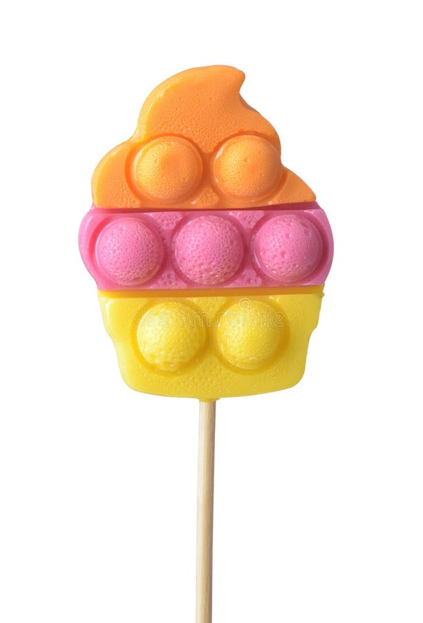 Vedere frontală pop colorat it it lollipop royalty free stock image