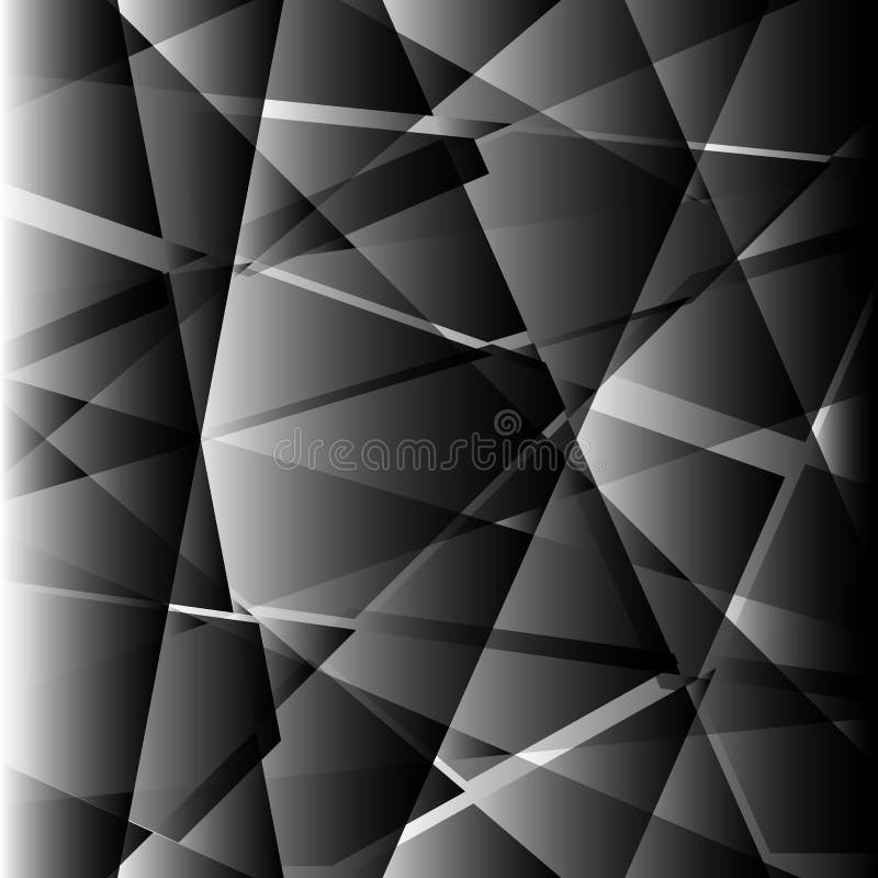 Veelhoekige zwarte vormenachtergrond, laag polydriehoekenmozaïek vector illustratie Veelhoekige zwarte vormenachtergrond, laag polydriehoekenmozaïek vector illustratie