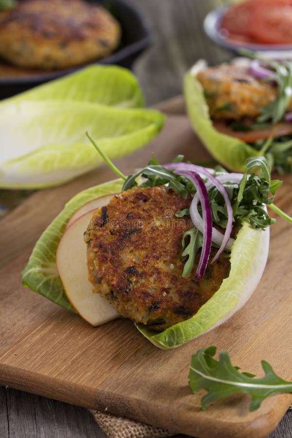 Vegan Burgers with Quinoa and Vegetables Stock Photo Image of lettuce
