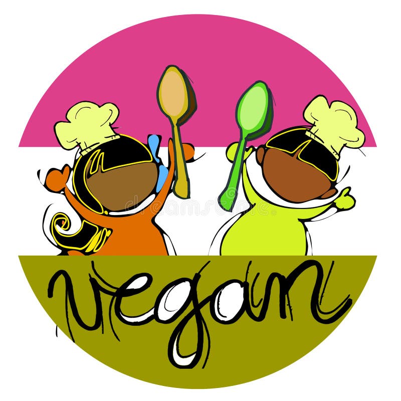 Vegan Baby Chef, Cartoon for Children-African-Indian