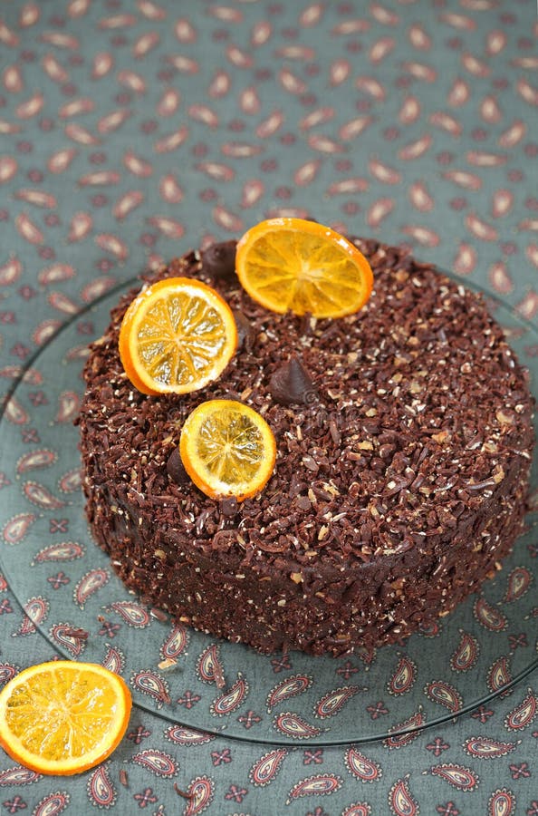 Chocolate Truffle Cake on a Graham Cracker Crust Stock Image Image of