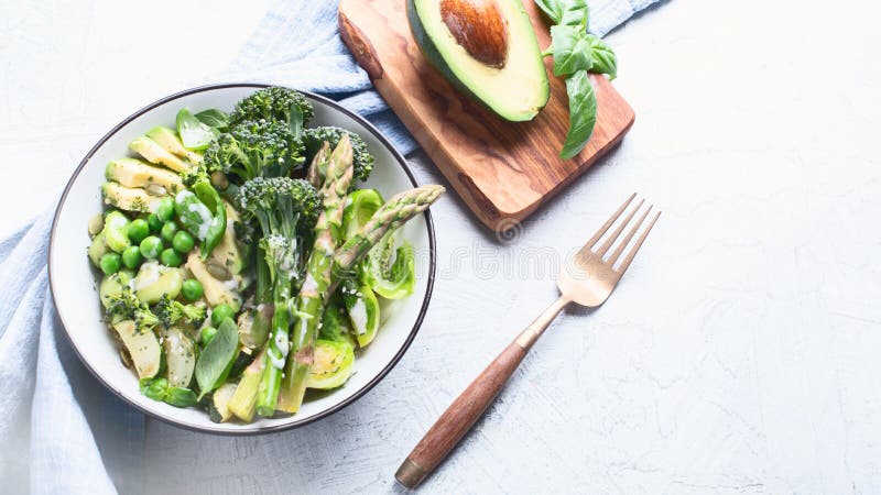 Vegan detox Buddha bowl. Top view with copy space stock photos Vegan detox Buddha bowl. Top view with copy space stock photos