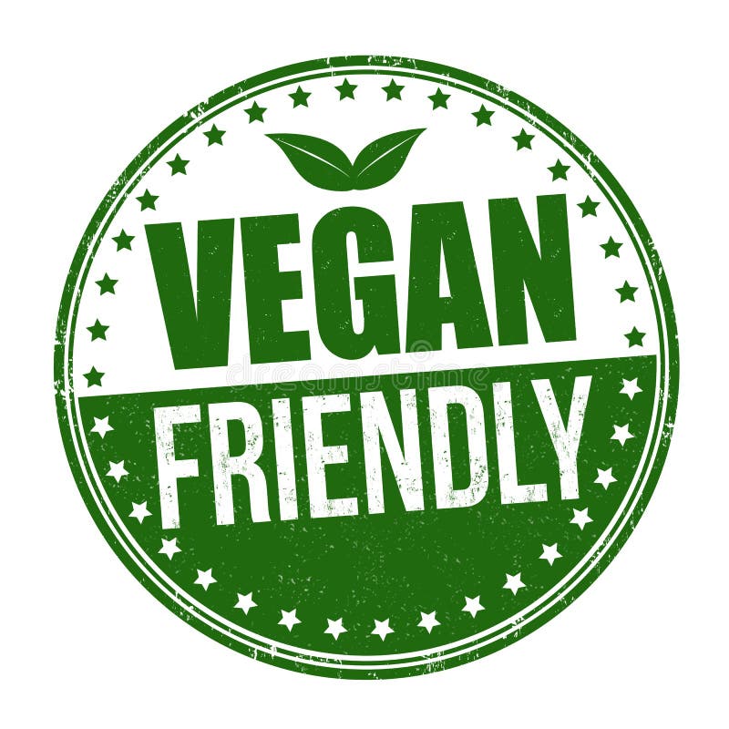 Vegan friendly sign or stamp royalty free illustration