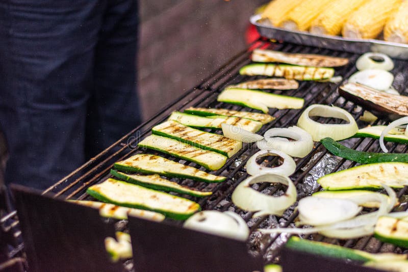 Vegan Grilled. barbeque. BBQ vegetables