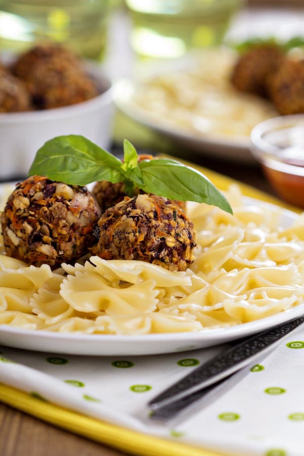 Vegan Meatballs Made with Beans Stock Photo Image of healthy, stacked