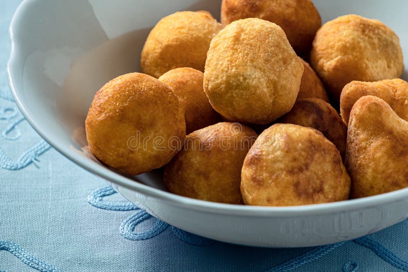 Vegan Palm Heart, Brazilian Fried Palm Heart Snack. Snack Stock Photo