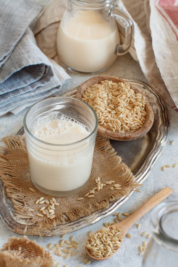 Vegan Rice Milk, Non Dairy Alternative Milk Stock Photo Image of