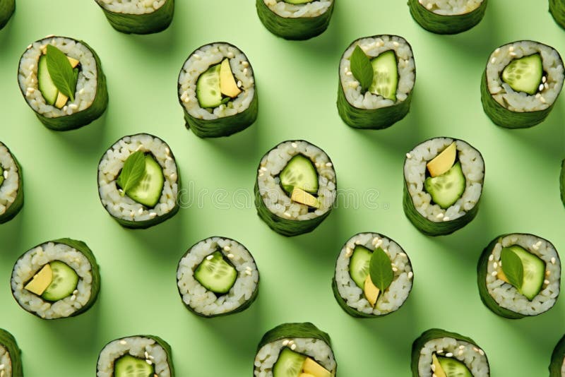 Vegan Sushi Maki Rolls With Cucumber And Avocado Stock Illustration Illustration Of Healthy vegan-sushi-maki-rolls-with-cucumber-and-avocado-stock-illustration-illustration-of-healthy