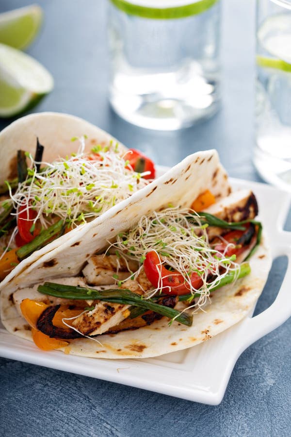 Vegan Tacos with Grilled Tofu and Vegetables Stock Image Image of