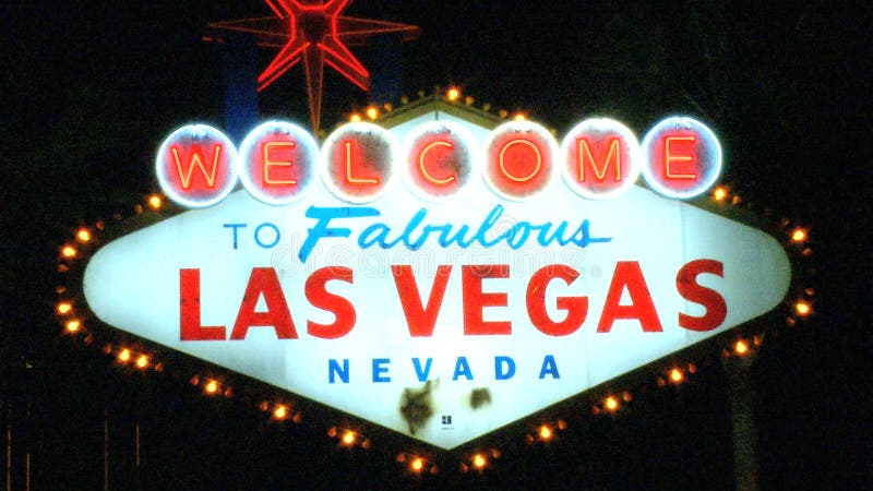 Vegas sign at night - medium zoom (3 of 4)