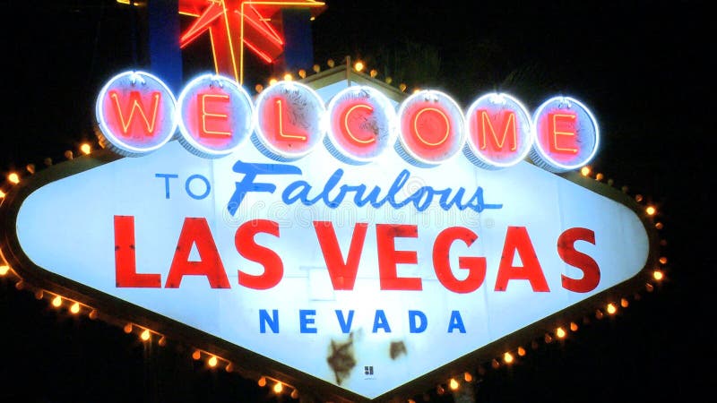 Vegas sign at night - medium zoom (1 of 4)