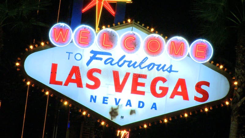 Vegas sign at night - medium zoom (2 of 4)