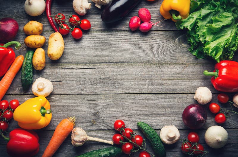 Vegetable background with copy space royalty free stock photography Vegetable background with copy space royalty free stock photography