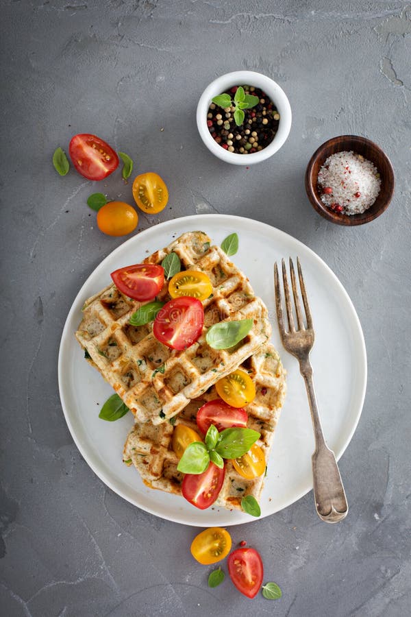 Vegetable and Cheese Savory Waffles Stock Photo Image of delicious, dill 73537926