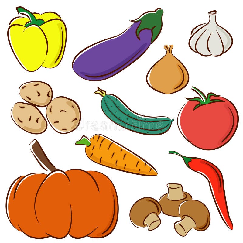 Vegetable collection royalty free illustration