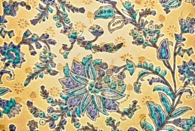 Vegetable decorative pattern in Indian style