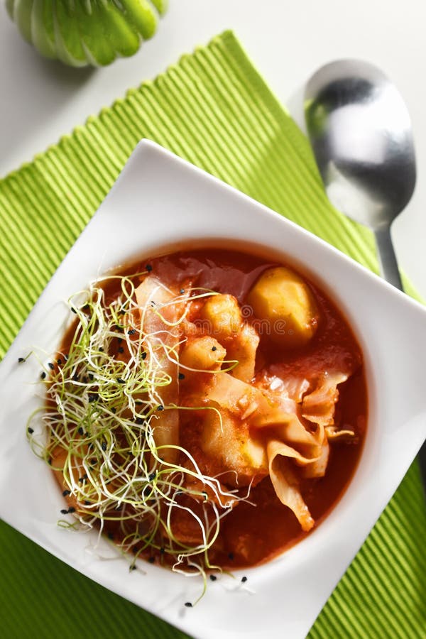 Vegetabledish of Cabbage and Tomato Stock Image Image of table, healthy 28807079