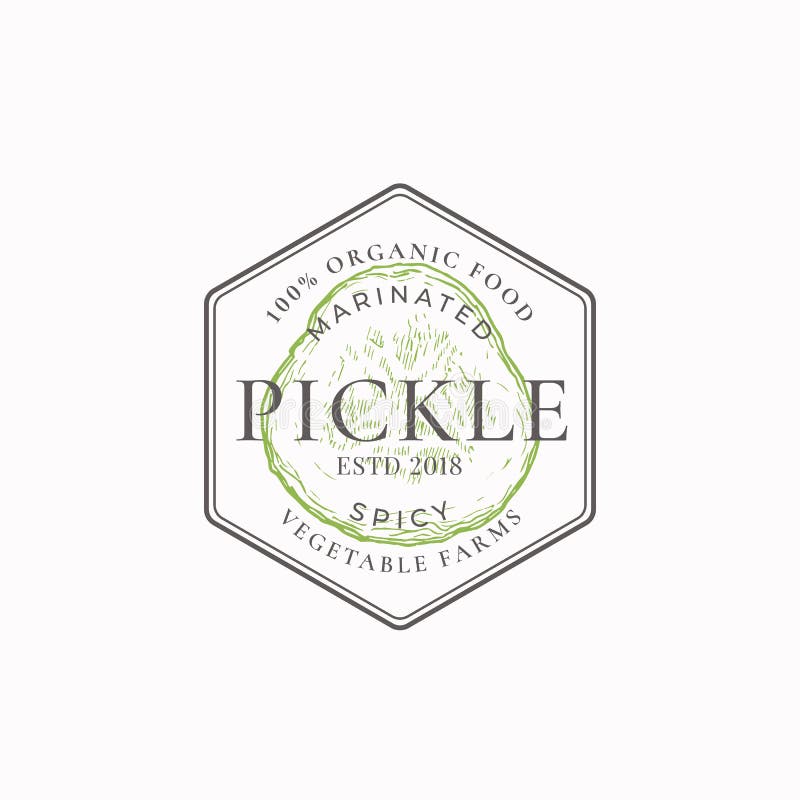 Vintage emblem pickle ball logo