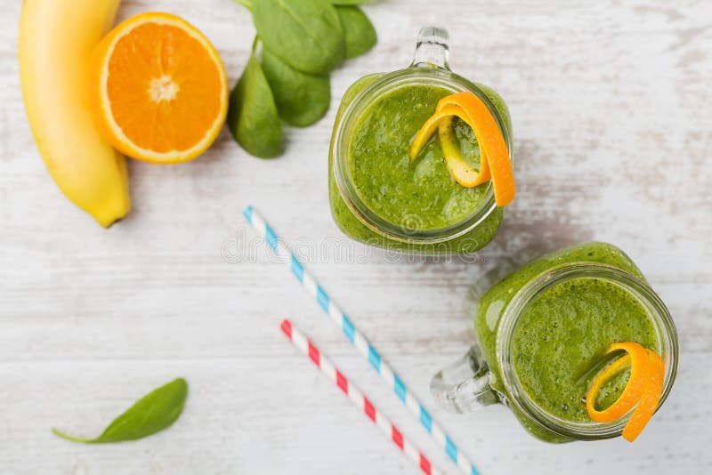 Vegetable and Fruit Cocktail, Served in a Jar, with Fresh Citrus and