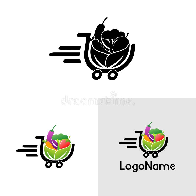 Vegetable and Fruit Delivery Logo Stock Illustration Illustration of